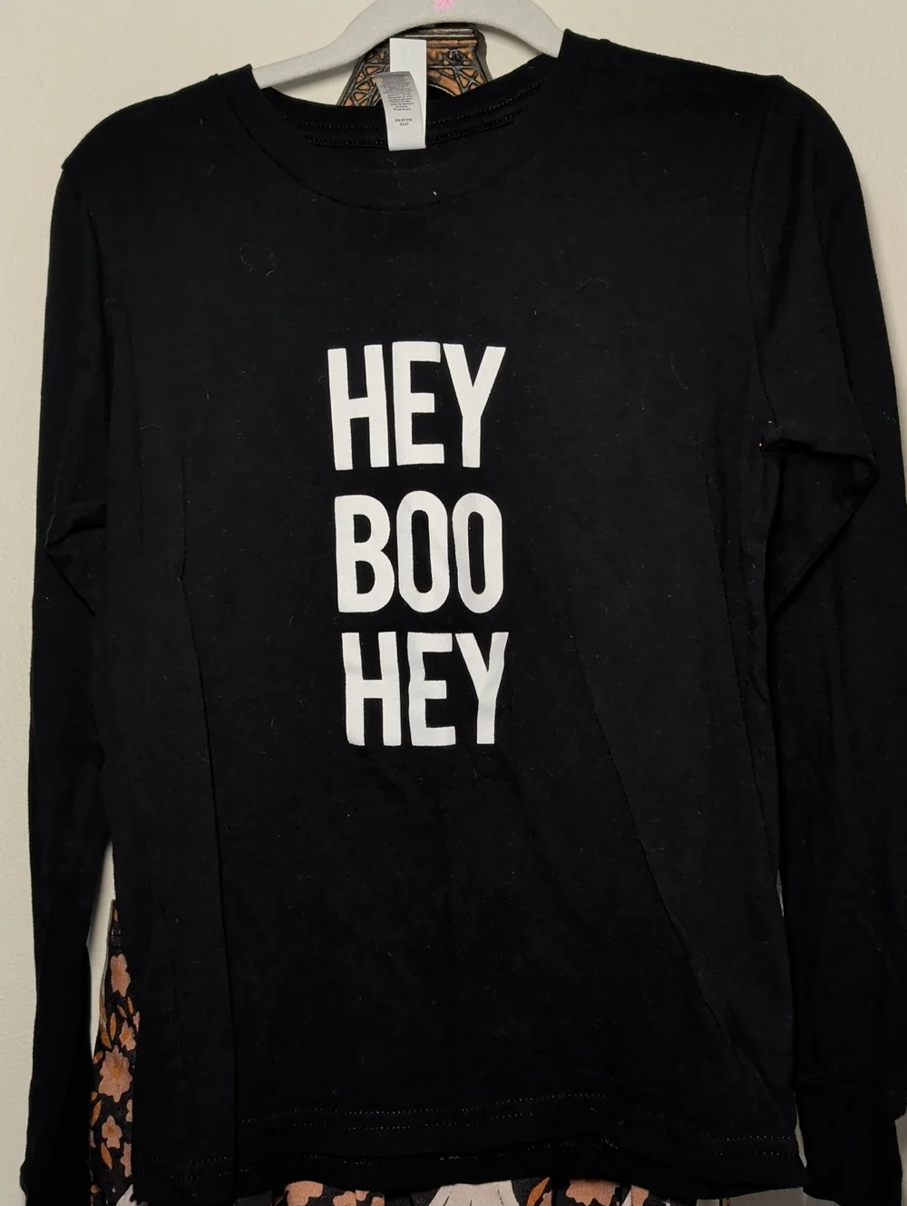 Halloween Skirt + T-Shirt Set - Hey Boo Hey Shirt + Floral Ghost Skirt Size 6